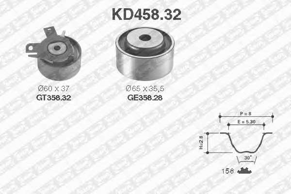SNR KD45832 Комплект ремня ГРМ KD45832: Купить в Польше - Отличная цена на 2407.PL!