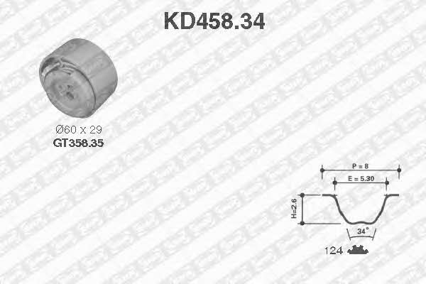 SNR KD45834 Комплект ремня ГРМ KD45834: Отличная цена - Купить в Польше на 2407.PL!