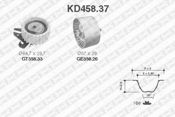 SNR KD45837 Комплект ремня ГРМ KD45837: Отличная цена - Купить в Польше на 2407.PL!