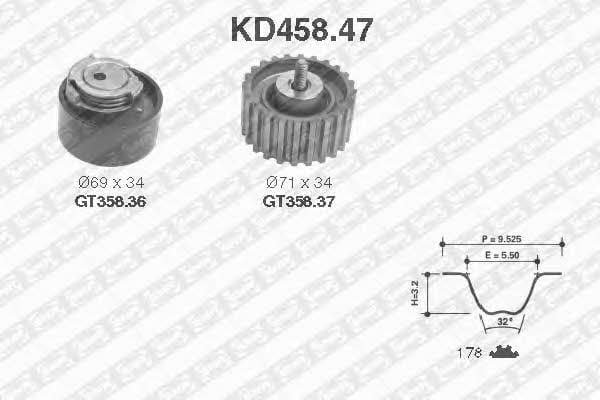 SNR KD45847 Timing Belt Kit KD45847: Buy near me in Poland at 2407.PL - Good price!