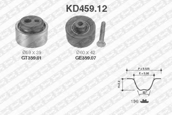SNR KD45912 Комплект ремня ГРМ KD45912: Отличная цена - Купить в Польше на 2407.PL!