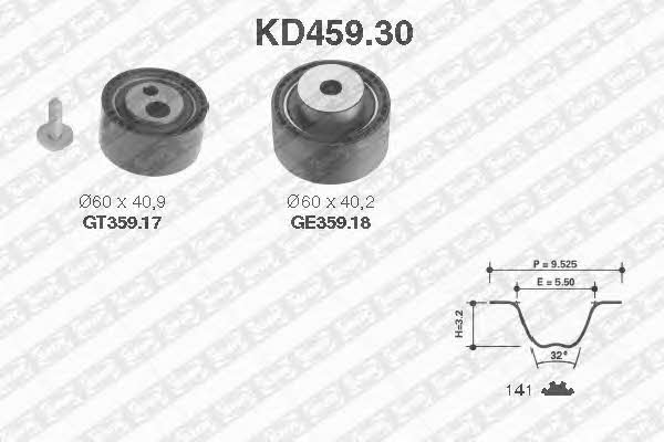 SNR KD459.30 Timing Belt Kit KD45930: Buy near me in Poland at 2407.PL - Good price!