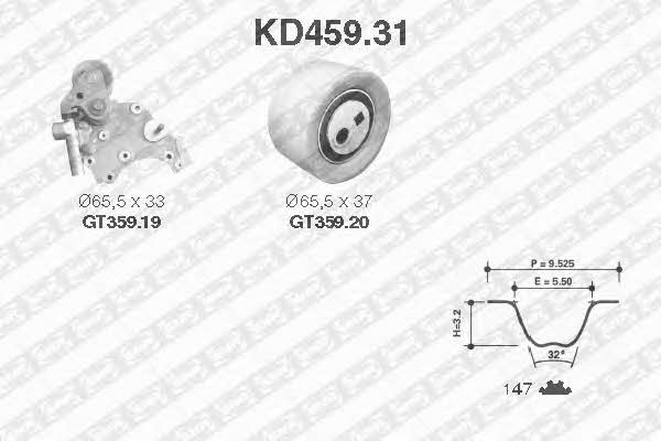 SNR KD45931 Комплект зубчастих ременів KD45931: Приваблива ціна - Купити у Польщі на 2407.PL!