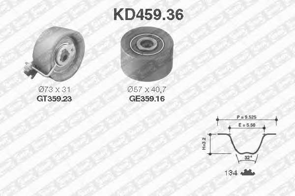 SNR KD45936 Timing Belt Kit KD45936: Buy near me in Poland at 2407.PL - Good price!