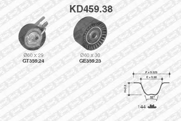 SNR KD459.38 Timing Belt Kit KD45938: Buy near me in Poland at 2407.PL - Good price!