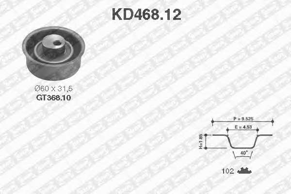 SNR KD468.12 Комплект ремня ГРМ KD46812: Отличная цена - Купить в Польше на 2407.PL!