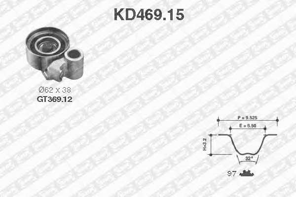 SNR KD46915 Комплект ремня ГРМ KD46915: Отличная цена - Купить в Польше на 2407.PL!