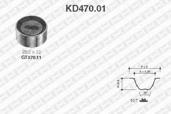 SNR KD47001 Комплект ремня ГРМ KD47001: Отличная цена - Купить в Польше на 2407.PL!