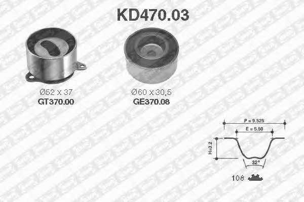 SNR KD47003 Комплект ремня ГРМ KD47003: Отличная цена - Купить в Польше на 2407.PL!