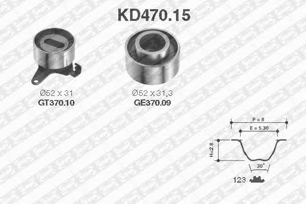 SNR KD47015 Комплект ремня ГРМ KD47015: Отличная цена - Купить в Польше на 2407.PL!