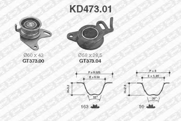 SNR KD47301 Комплект зубчастих ременів KD47301: Приваблива ціна - Купити у Польщі на 2407.PL!