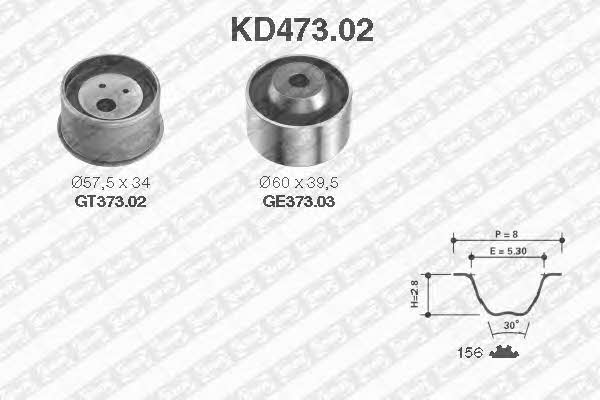 SNR KD473.02 Timing Belt Kit KD47302: Buy near me in Poland at 2407.PL - Good price!