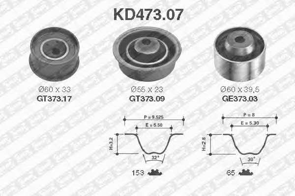 SNR KD47307 Timing Belt Kit KD47307: Buy near me in Poland at 2407.PL - Good price!