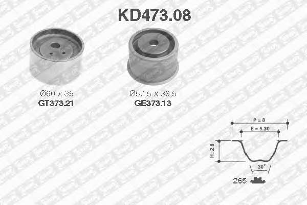 SNR KD473.08 Timing Belt Kit KD47308: Buy near me in Poland at 2407.PL - Good price!