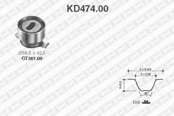 SNR KD47400 Комплект ремня ГРМ KD47400: Купить в Польше - Отличная цена на 2407.PL!
