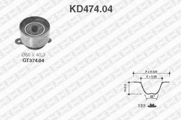 SNR KD474.04 Комплект ремня ГРМ KD47404: Отличная цена - Купить в Польше на 2407.PL!