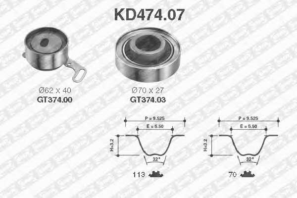 SNR KD47407 Timing Belt Kit KD47407: Buy near me in Poland at 2407.PL - Good price!