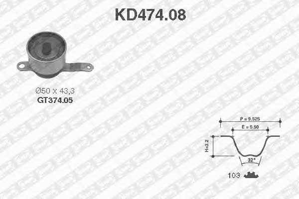 SNR KD47408 Комплект зубчастих ременів KD47408: Приваблива ціна - Купити у Польщі на 2407.PL!