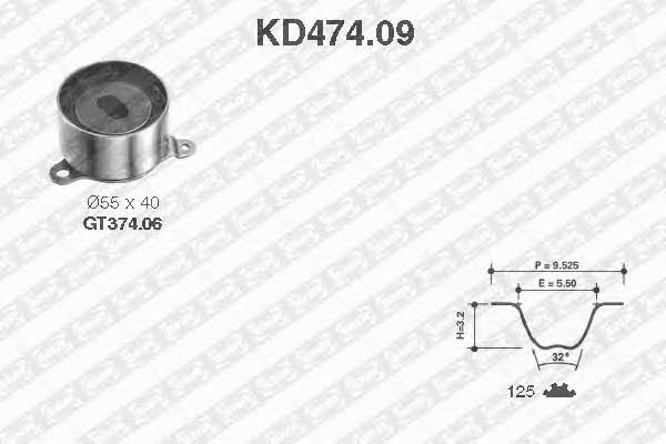 SNR KD47409 Комплект ремня ГРМ KD47409: Отличная цена - Купить в Польше на 2407.PL!