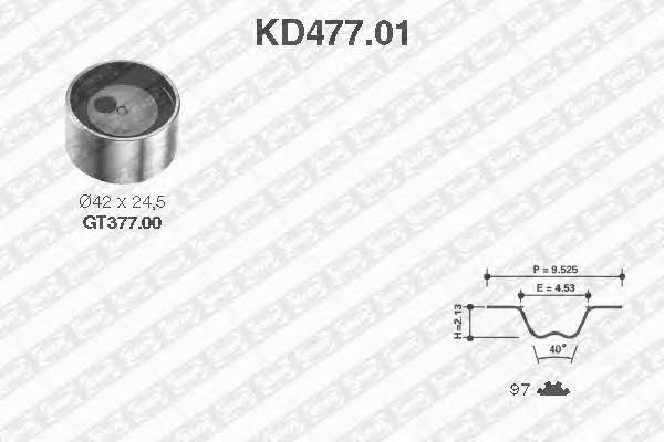 SNR KD47701 Timing Belt Kit KD47701: Buy near me in Poland at 2407.PL - Good price!