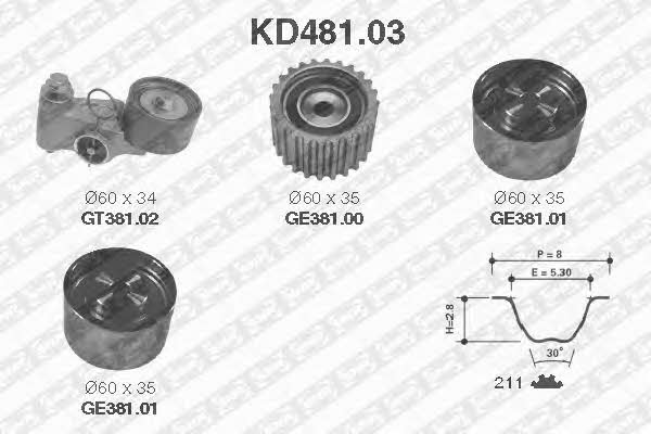 SNR KD48103 Комплект зубчастих ременів KD48103: Приваблива ціна - Купити у Польщі на 2407.PL!