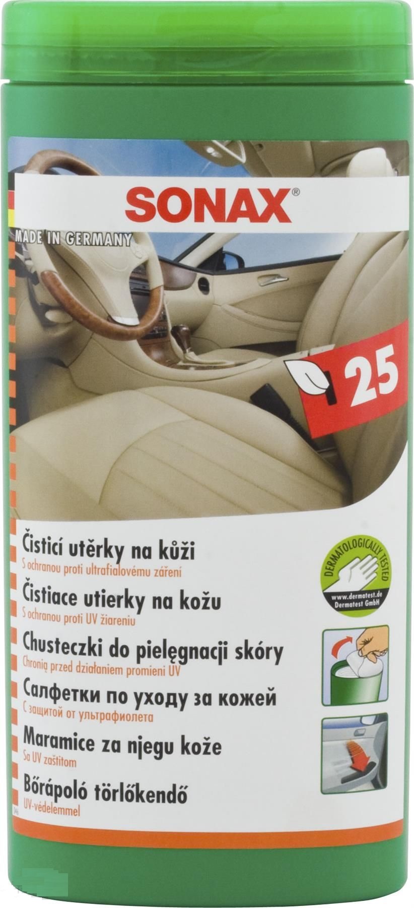 Sonax 412 300 Ściereczka do pielęgnacji skóry samochodowej, 25 szt. 412300: Dobra cena w Polsce na 2407.PL - Kup Teraz!
