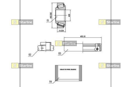 StarLine LO 01333 Підшипник задньої маточини колеса, комплект LO01333: Купити у Польщі - Добра ціна на 2407.PL!