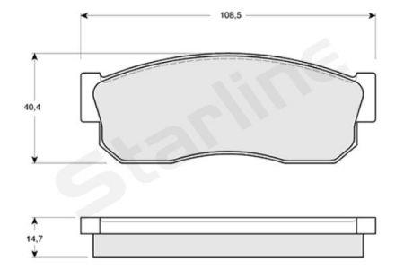 StarLine BD S178 Disc brake pad set BDS178: Buy near me in Poland at 2407.PL - Good price!