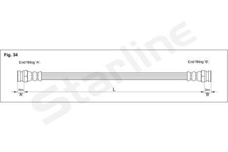 StarLine HA DG.1210 Bremsschlauch HADG1210: Kaufen Sie zu einem guten Preis in Polen bei 2407.PL!