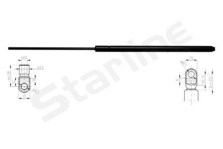StarLine 40.10.802 Gas Spring, boot-/cargo area 4010802: Buy near me in Poland at 2407.PL - Good price!