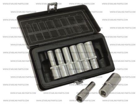 StarLine NR GWM4008M Set of sockets extended, 1/2 ", 10-22, 8 pcs NRGWM4008M: Buy near me in Poland at 2407.PL - Good price!