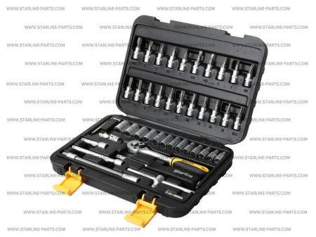 StarLine NR S4M46 Socket and bit set, 1/4", 46 pcs NRS4M46: Buy near me in Poland at 2407.PL - Good price!