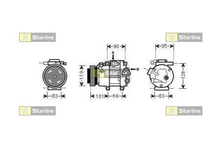 StarLine DK STK0870 Kompressor klimaanlage DKSTK0870: Bestellen Sie in Polen zu einem guten Preis bei 2407.PL!