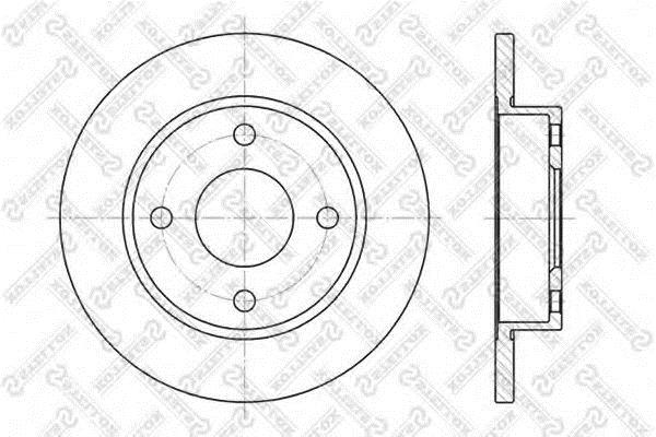 Stellox 6020-2543-SX Unbelüftete Bremsscheibe vorne 60202543SX: Kaufen Sie zu einem guten Preis in Polen bei 2407.PL!