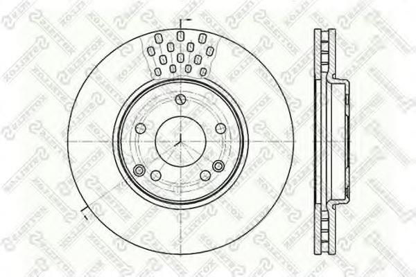 Stellox 6020-3341V-SX Front brake disc ventilated 60203341VSX: Buy near me in Poland at 2407.PL - Good price!