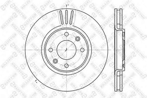 Stellox 6020-1927V-SX Front brake disc ventilated 60201927VSX: Buy near me in Poland at 2407.PL - Good price!