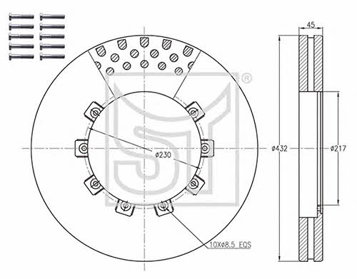 Templin 03.110.0275.801 Rear ventilated brake disc 031100275801: Buy near me at 2407.PL in Poland at an Affordable price!