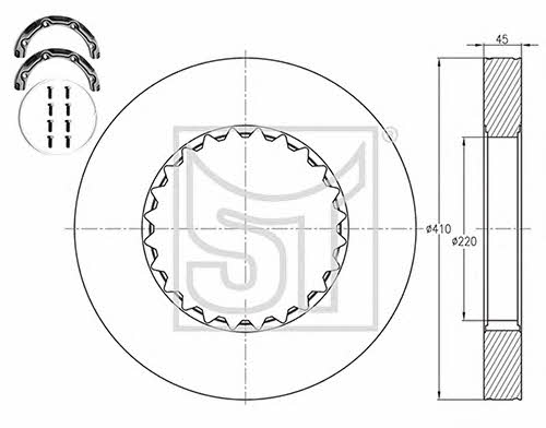 Templin 03.110.4020.050 Rear brake disc, non-ventilated 031104020050: Buy near me at 2407.PL in Poland at an Affordable price!