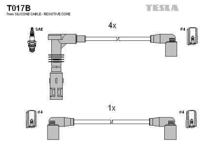 Tesla T017B Przewody wysokiego napięcia, komplet T017B: Dobra cena w Polsce na 2407.PL - Kup Teraz!