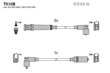 Tesla T030B Przewody wysokiego napięcia, komplet T030B: Dobra cena w Polsce na 2407.PL - Kup Teraz!