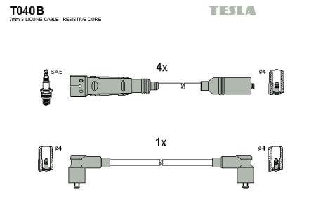 Tesla T040B Провода высоковольтные, комплект T040B: Отличная цена - Купить в Польше на 2407.PL!