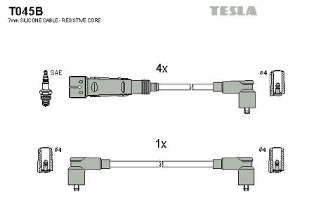 Tesla T045B Дроти високовольтні, комплект T045B: Приваблива ціна - Купити у Польщі на 2407.PL!