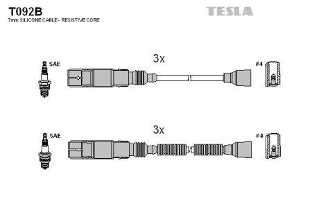 Tesla T092B Przewody wysokiego napięcia, komplet T092B: Dobra cena w Polsce na 2407.PL - Kup Teraz!