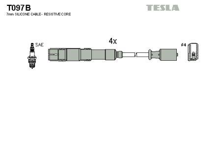 Tesla T097B Провода высоковольтные, комплект T097B: Отличная цена - Купить в Польше на 2407.PL!