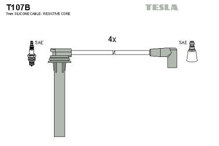 Tesla T107B Провода высоковольтные, комплект T107B: Отличная цена - Купить в Польше на 2407.PL!