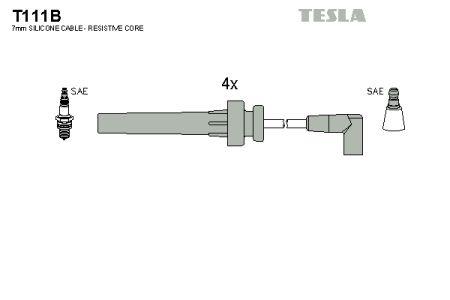 Tesla T111B Przewody wysokiego napięcia, komplet T111B: Dobra cena w Polsce na 2407.PL - Kup Teraz!