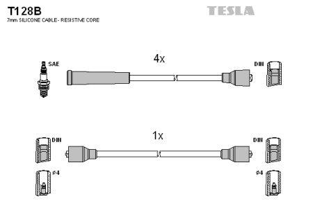 Tesla T128B Ignition cable kit T128B: Buy near me in Poland at 2407.PL - Good price!