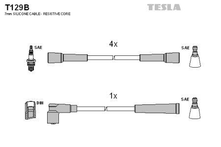 Tesla T129B Ignition cable kit T129B: Buy near me in Poland at 2407.PL - Good price!