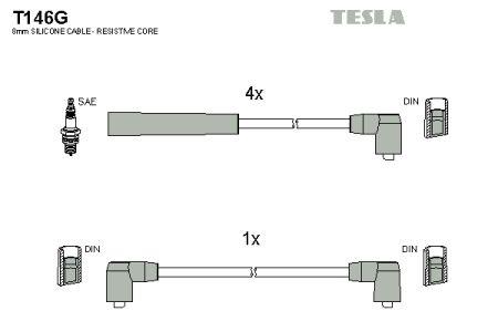 Tesla T146G Przewody wysokiego napięcia, komplet T146G: Dobra cena w Polsce na 2407.PL - Kup Teraz!