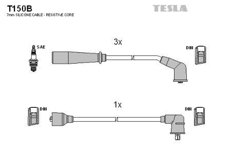 Tesla T150B Дроти високовольтні, комплект T150B: Купити у Польщі - Добра ціна на 2407.PL!